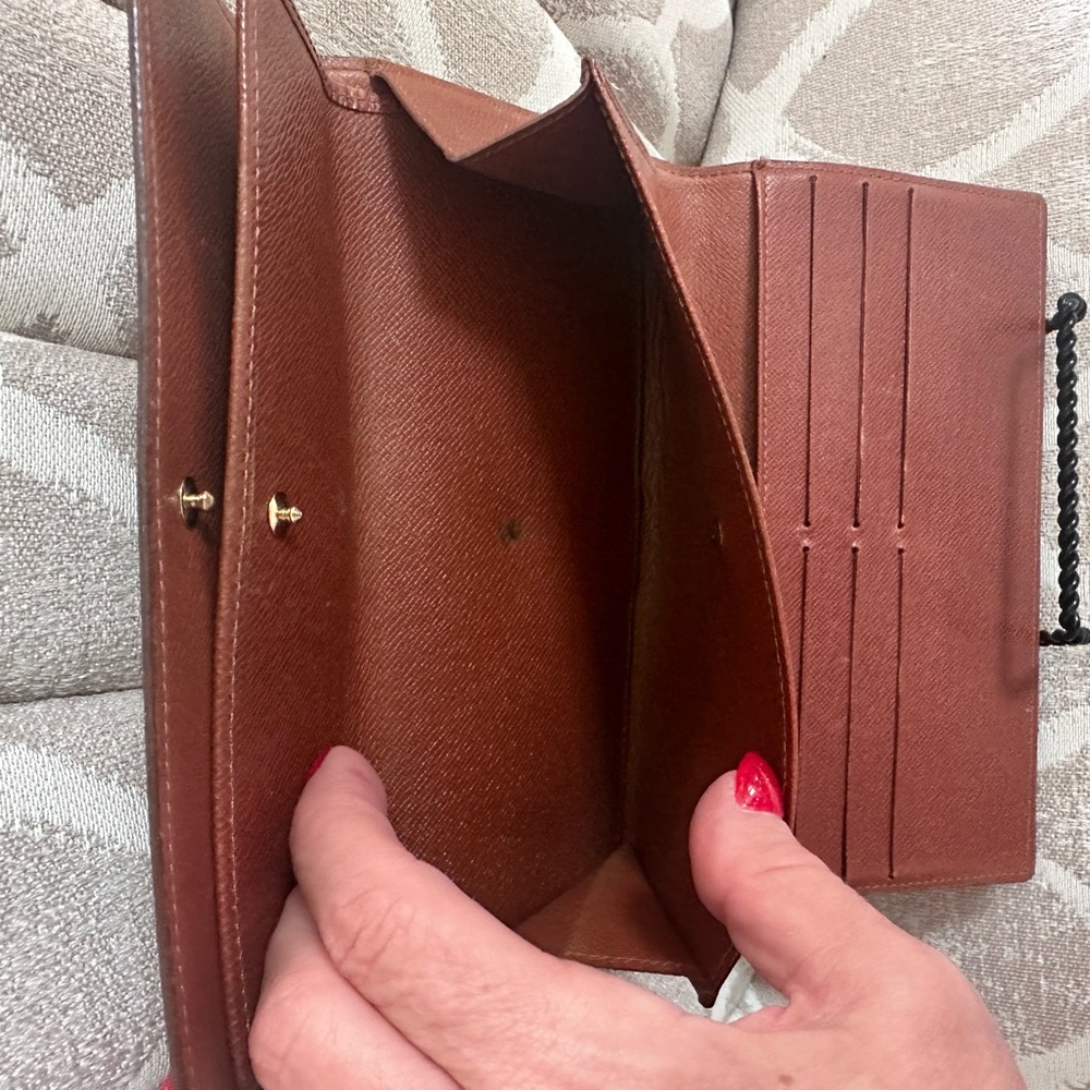 Louis Vuitton Brown and Gold Monogram Wallet - Picture 9 of 9